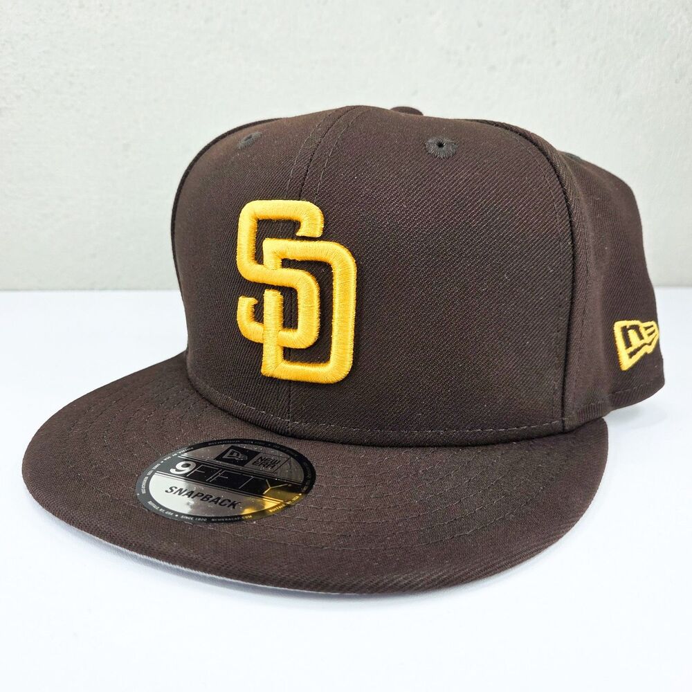 New Era 9FIFTY San Diego Padres Brown Gold Snapback Hat NWT